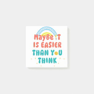 Retro Positieve Citat T-Shirt Post-it® Notes
