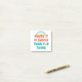 Retro Positieve Citat T-Shirt Post-it® Notes (Op bureau)