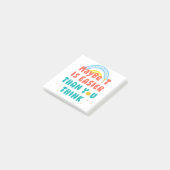 Retro Positieve Citat T-Shirt Post-it® Notes (Schuin)