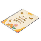 Retro Positieve Girly Zelf Motivatie Quote Notitieboek (Linkerzijde)