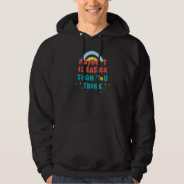 Retro positieve quote hoodie