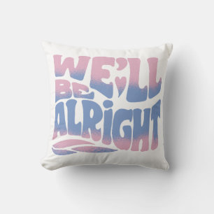 Retro-positieve quote kussen