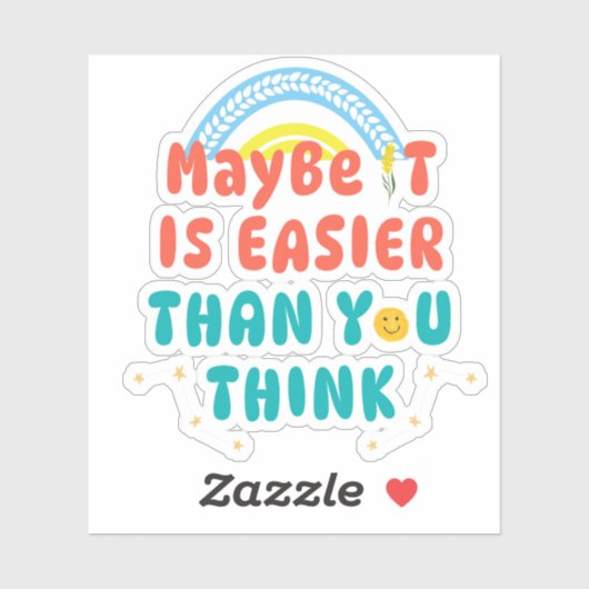 Retro Positieve Quote Sticker (Vel)