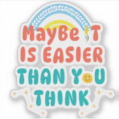 Retro Positieve Quote Sticker (Voorkant)