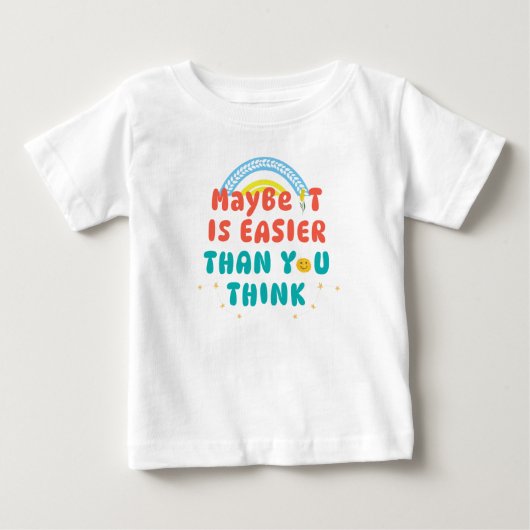 Retro Positieve Quote T-shirt (Voorkant)