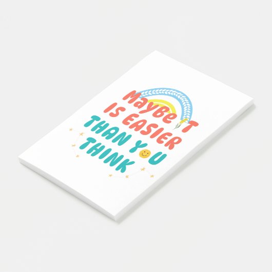 Retro Positieve Spreuk Post-it® Notes (Schuin)