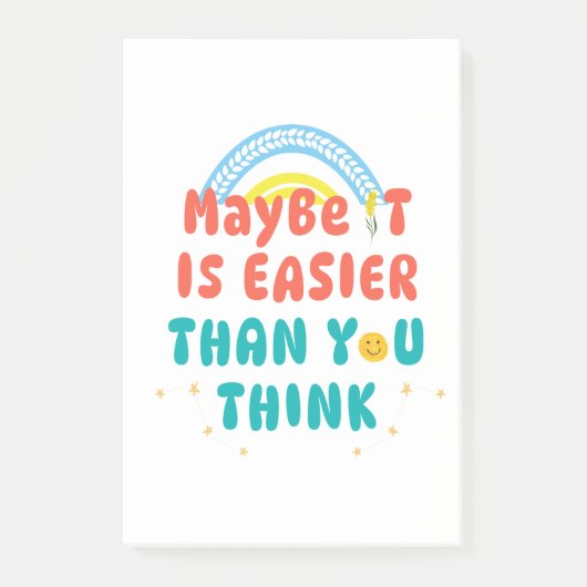Retro Positieve Spreuk Post-it® Notes (Voorkant)