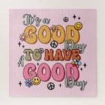 Retro positiviteit "Het is een goede dag" Legpuzzel<br><div class="desc">Retro Positivity "Het is een Goede Dag" puzzel</div>