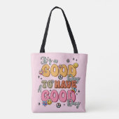 Retro positiviteit "Het is een goede dag" Tote Bag (Achterkant)