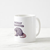 Retro Possum Alone Time White Mug Koffiemok (Voorkant rechts)