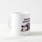 Retro Possum Alone Time White Mug Koffiemok (Voorkant links)