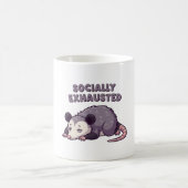 Retro Possum Alone Time White Mug Koffiemok (Center)