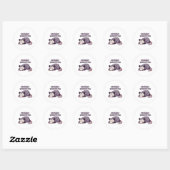 Retro Possum Socially Exhausted Vinyl Sticker (Vel)