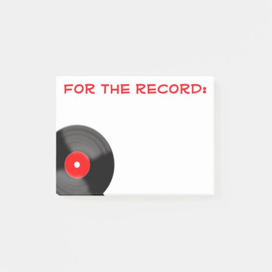 Retro Post-It-notities in de vorm van een gramofon Post-it® Notes (Voorkant)