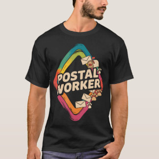 Retro Postbode die dagelijks post bezorgt T-shirt