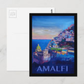 Retro Poster Amalfi kust italië Briefkaart (Voorkant / Achterkant)