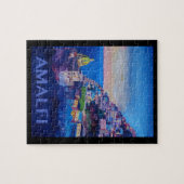 Retro Poster Amalfi kust italië Legpuzzel (Horizontaal)