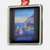 Retro Poster Amalfi kust italië Metalen Ornament (Links)