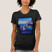 Retro Poster Amalfi kust italië T-shirt (Voorkant)