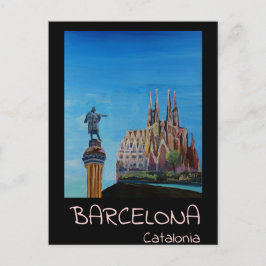 Retro Poster Barcelona Briefkaart