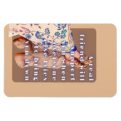 Retro poster ECHTE VRIENDSCHAP Dame en haar schild Magneet (Horizontaal)