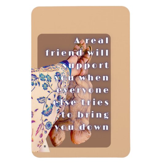 Retro poster ECHTE VRIENDSCHAP Dame en haar schild Magneet (Verticaal)