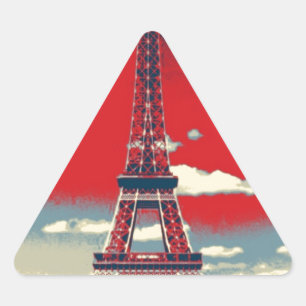 retro poster France Paris Effiel Tower Sticker
