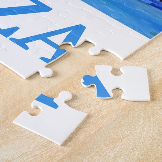 Retro Poster Ibiza Old Town and Harbour Legpuzzel (Zijkant)