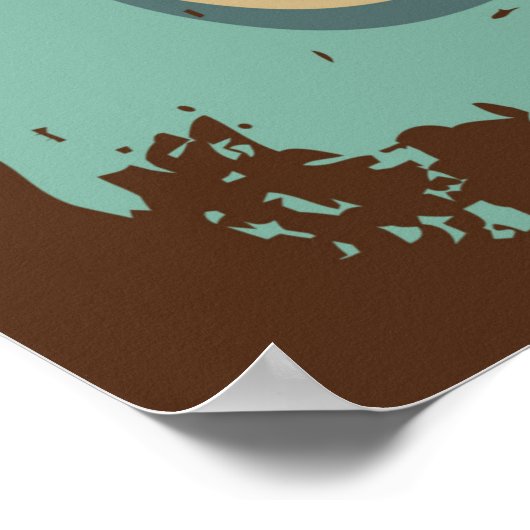 retro Poster koffiewoordkunst (Hoek)