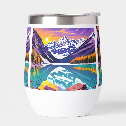 Retro Poster Kunst van Banff National Park (Links)