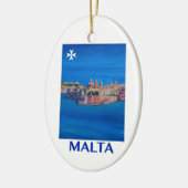 RETRO POSTER Malta Valetta City of KnachtenII Keramisch Ornament (Links)