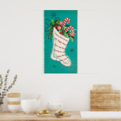 Retro-poster met  kerstbekken poster (Keuken)