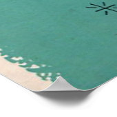 Retro-poster met  kerstbekken poster (Hoek)