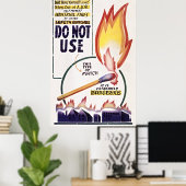 Retro Poster over Brandveiligheid – Retro Alarm (Thuiskantoor)