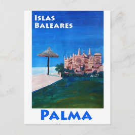 Retro Poster Palma de Mallorca Briefkaart