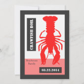 Retro Poster Style Crawish/Lobster Boil Kaart (Achterkant)