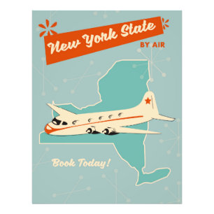 Retro poster van de staat New York.