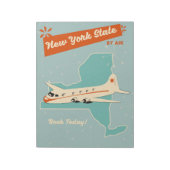 Retro poster van de staat New York. Notitieblok (Linkerzijde)