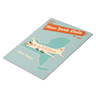 Retro poster van de staat New York. Notitieblok