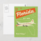 Retro poster van Florida State. Briefkaart (Voorkant / Achterkant)