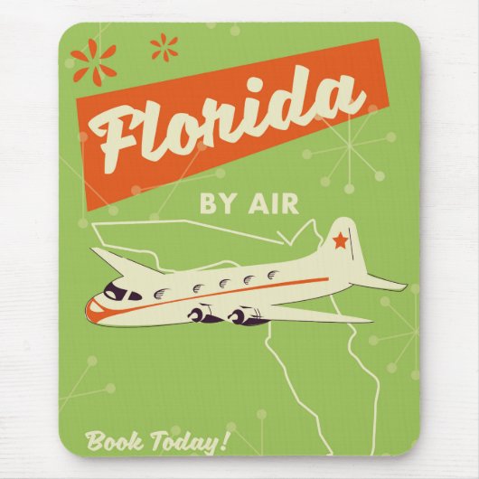 Retro poster van Florida State. Muismat (Voorkant)