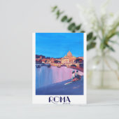 Retro Poster van Rome Italië Briefkaart (Staand voorkant)