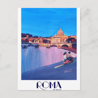 Retro Poster van Rome Italië Briefkaart