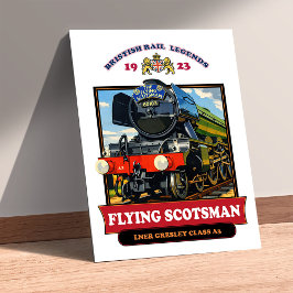 Retro Poster van Stoomlocomotief Flying Scotsman 4