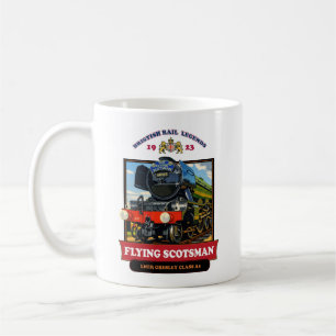 Retro Poster van Stoomlocomotief Flying Scotsman 4 Koffiemok