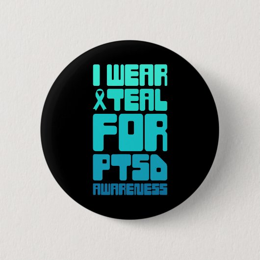 Retro posttraumatische stress PTSS-bewustzijn 1 Ronde Button 5,7 Cm (Voorkant)
