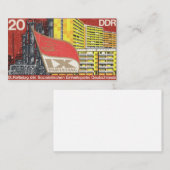 Retro postzegel Duitse Democratische Republiek Notitiekaartje (Voorkant / Achterkant)