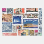 Retro postzegel inpakpapier vel (Voorkant 2)