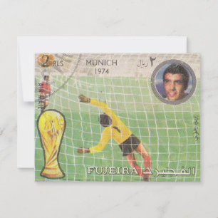 Retro-postzegel München Notitiekaartje