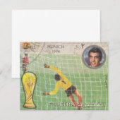 Retro-postzegel München Notitiekaartje (Voorkant / Achterkant)